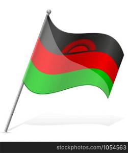 flag of Malawi vector illustration isolated on white background