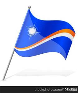 flag of Marshall Islands vector illustration isolated on white background