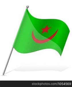 flag of Mauritania vector illustration isolated on white background