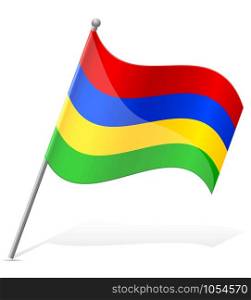 flag of Mauritius vector illustration isolated on white background