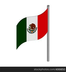 Flag of Mexico icon in isometric 3d style on a white background . Flag of Mexico icon, isometric 3d style