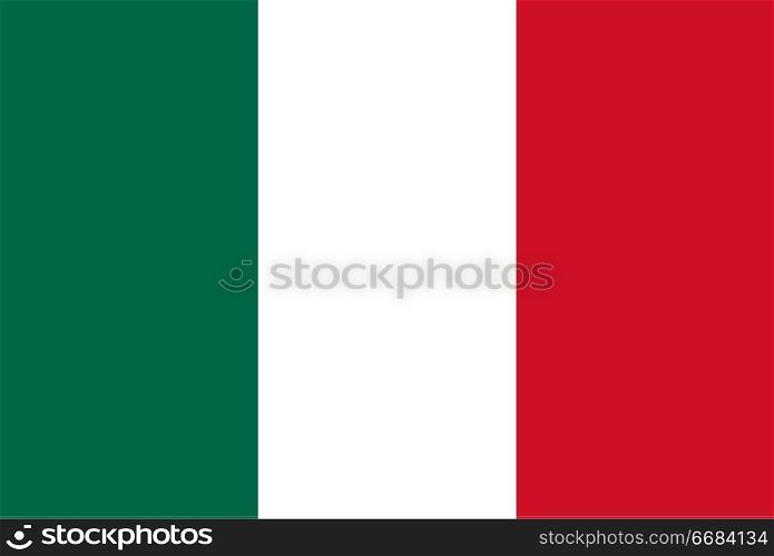 Flag of Mexico. Rectangular shape icon on white background, vector illustration.. Flag rectangular shape, rectangular shape icon on white background
