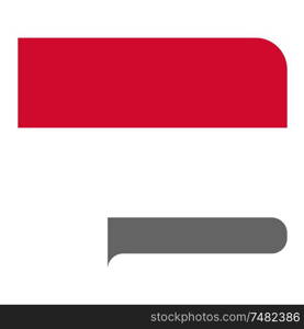 Flag of Monaco horizontal shape, pointer for world map. Flag horizontal shape, pointer for world map