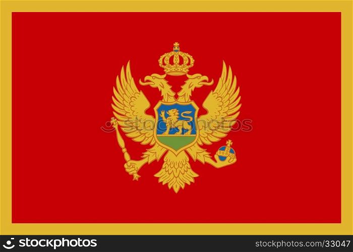 Flag of Montenegro. Flag of Montenegro. Vector illustration eps 10