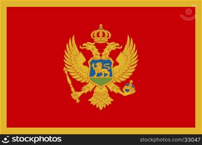 Flag of Montenegro. Flag of Montenegro. Vector illustration eps 10