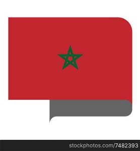 Flag of Morocco horizontal shape, pointer for world map. Flag horizontal shape, pointer for world map