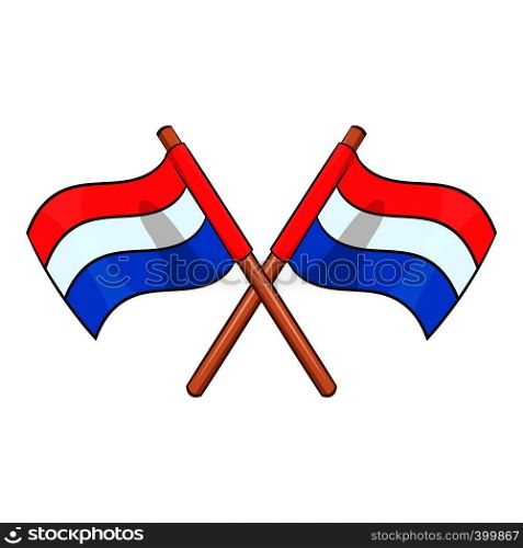 Flag of Netherlands icon. Cartoon illustration of flag of Netherlands vector icon for web design. Flag of Netherlands icon, cartoon style