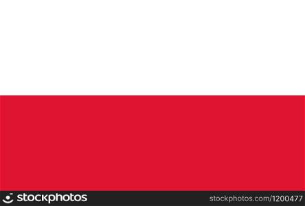 Flag of Poland, vector illustration Official symbol of the country. Flag of Poland