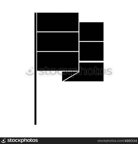 Flag of Russia icon in simple style isolated on white. Flag icon, simple style