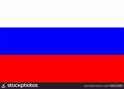 Flag of Russia Vector illustration eps 10 close up. Flag of Russia Vector illustration