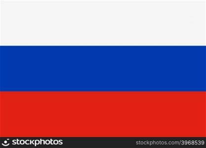 Flag of Russian Federation. Color style. Vector illustration. Flag of Russian Federation