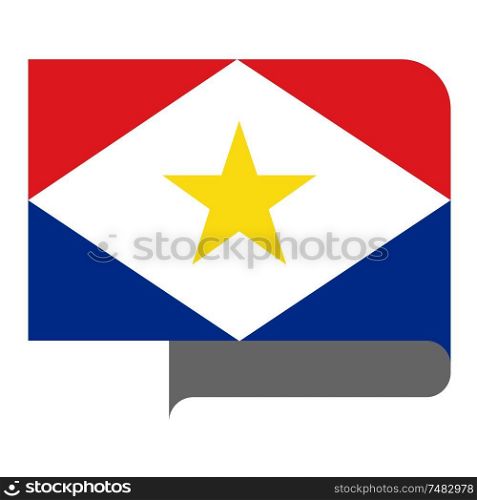 Flag of Saba horizontal shape, pointer for world map. Flag horizontal shape, pointer for world map