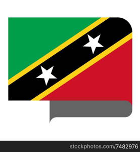 Flag of Saint Kitts and Nevis horizontal shape, pointer for world map. Flag horizontal shape, pointer for world map