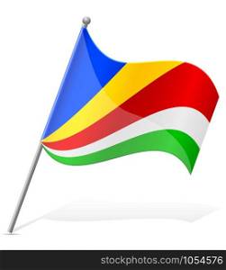 flag of Seychelles vector illustration isolated on white background