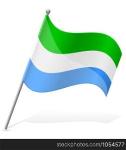 flag of Sierra Leone vector illustration isolated on white background