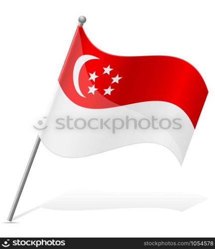 flag of Singapore vector illustration isolated on white background