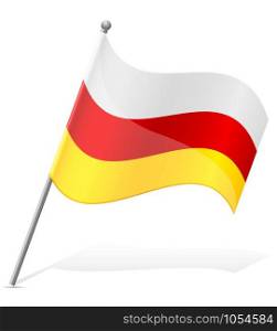 flag of South Ossetia vector illustration isolated on white background