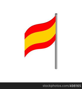 Flag of Spain icon in isometric 3d style on a white background. Flag of Spain icon, isometric 3d style