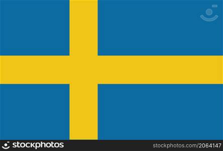 Flag of Sweden. Vector illustration