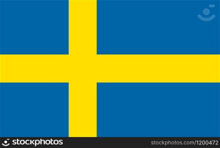 Flag of Sweden, vector illustration official symbol of the state. Flag of Sweden, vector illustration