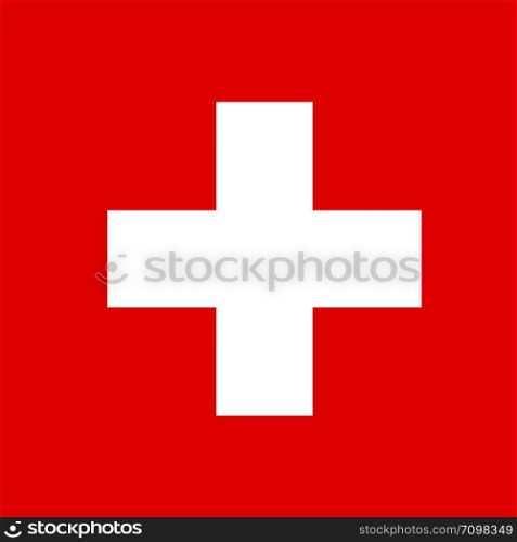 Flag of Switzerland. Vector Illustration