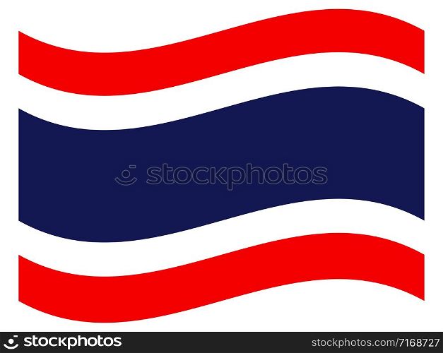 Flag of Thailand on a white background. Flag of Thailand
