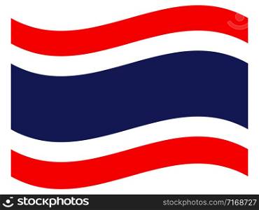 Flag of Thailand on a white background. Flag of Thailand