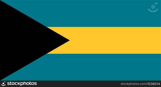 Flag of the Bahamas Vector illustration eps 10. Flag of the Bahamas Vector