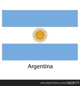 Flag of the country argentina. Vector illustration. Exact colors.