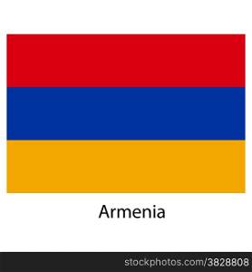 Flag of the country armenia. Vector illustration. Exact colors.