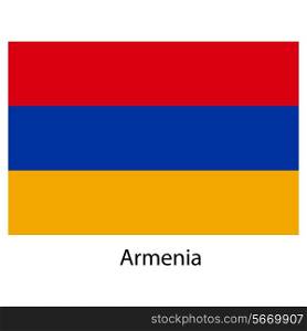 Flag of the country armenia. Vector illustration. Exact colors.