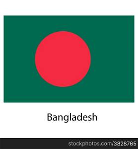 Flag of the country bangladesh. Vector illustration. Exact colors.