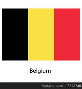 Flag of the country belgium. Vector illustration. Exact colors.
