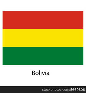 Flag of the country bolivia. Vector illustration. Exact colors.