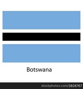 Flag of the country botswana. Vector illustration. Exact colors.