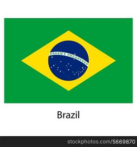 Flag of the country brazil. Vector illustration. Exact colors.