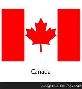 Flag of the country canada. Vector illustration. Exact colors.
