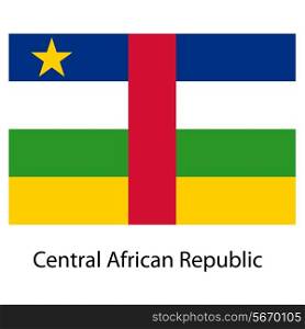 Flag of the country central african republic. Vector illustration. Exact colors.