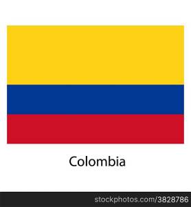 Flag of the country colombia. Vector illustration. Exact colors.