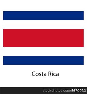 Flag of the country costa rica. Vector illustration. Exact colors.