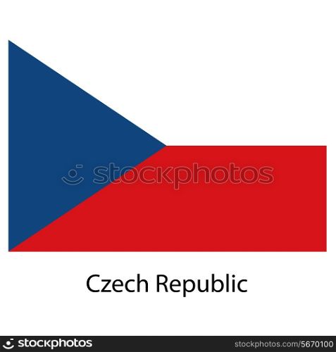 Flag of the country czech republic. Vector illustration. Exact colors.