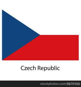 Flag of the country czech republic. Vector illustration. Exact colors.