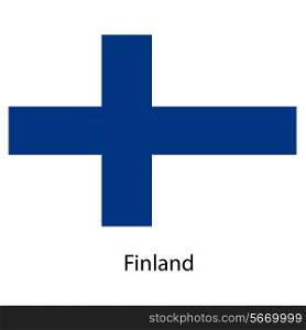 Flag of the country finland. Vector illustration. Exact colors.