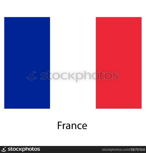 Flag of the country franse. Vector illustration. Exact colors.