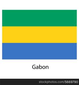 Flag of the country gabon. Vector illustration. Exact colors.