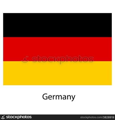 Flag of the country germany. Vector illustration. Exact colors.