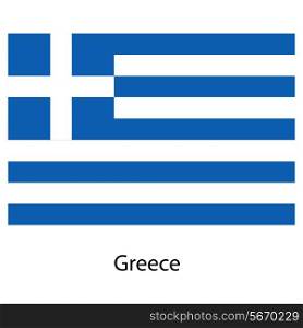 Flag of the country greece. Vector illustration. Exact colors.
