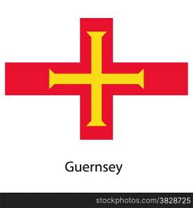 Flag of the country guernsey. Vector illustration. Exact colors.