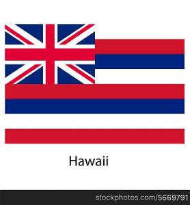 Flag of the country hawaii. Vector illustration. Exact colors.