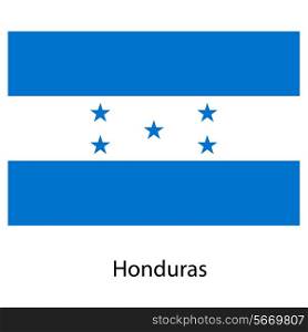 Flag of the country honduras. Vector illustration. Exact colors.